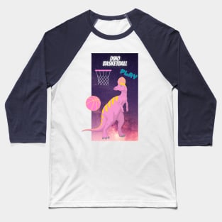 Dinosaur playing basketball Baseball T-Shirt